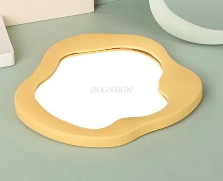 ミラー、化粧鏡、折りたたみデスクトップ、寮の壁掛け漫画、かわいいデスクトップ、小さな化粧鏡、ポータブル