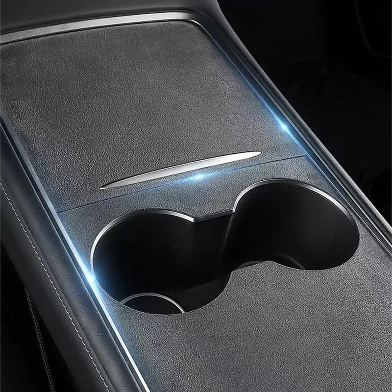 Suede Center Console Protector Cover for Tesla Model 3 Y 2021-2023 Model 3 Highland 2024 Central Panel Sticker Car Accessories