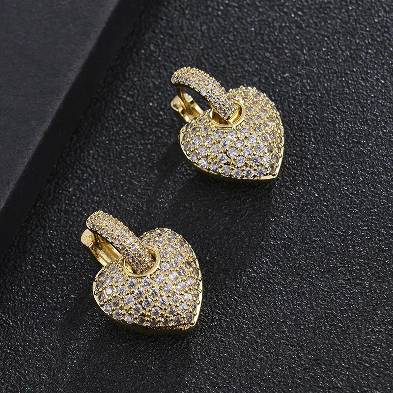 Buyee 925 Sterling Silber Weibliche Schmuck Sets Weiß Zirkon Herz Anhänger Ohrring für Frauen Luxus Braut Hochzeit Edlen Schmuck – Detail 11