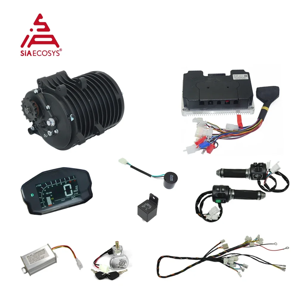 

QSMOTOR QS138 70H V3 3000W Mid Drive Motor with Fardriver ND72680 Controller 72V 5500W Peak 100KPH for Electric Motorcycle ATV