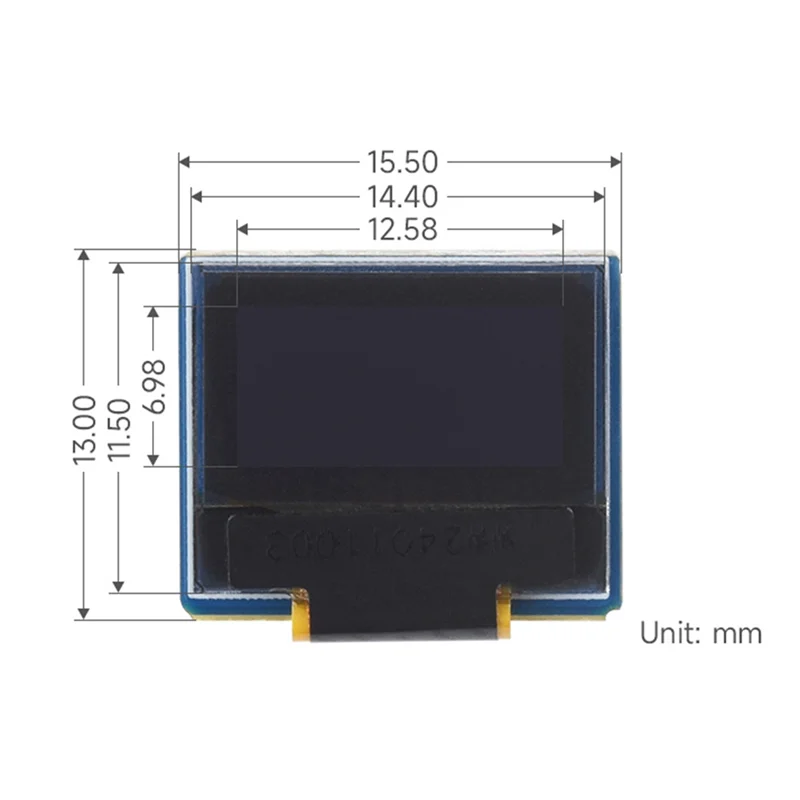 Nuevo-Módulo de pantalla OLED Waveshare de 0,49 pulgadas 64X32 píxeles SSD1315 I2C pantalla blanca y negra para Arduino/Raspberry Pi/ESP32/Pico/