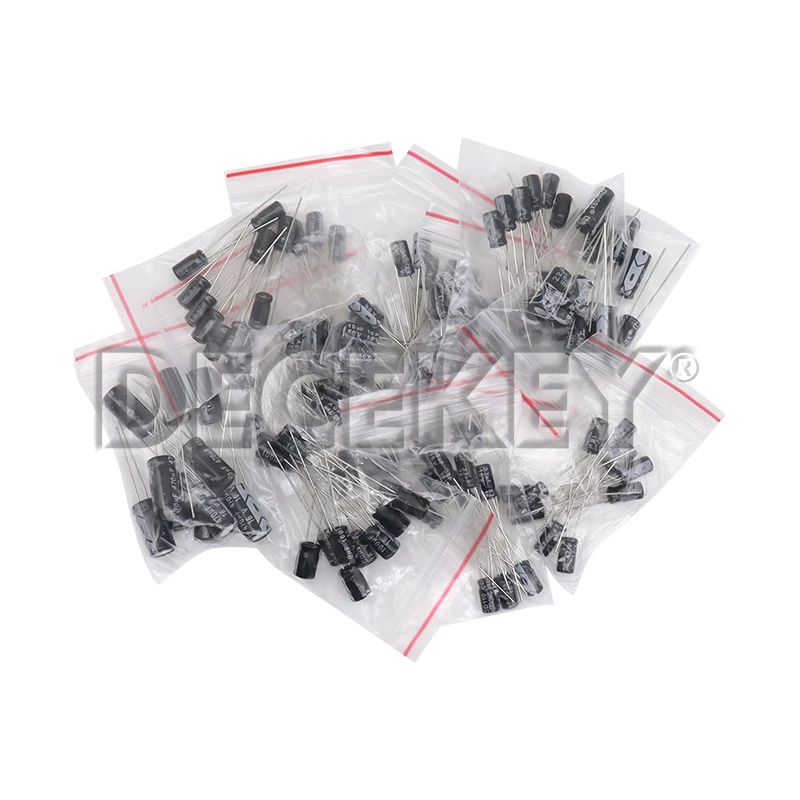 120pcs 12 values of 120pcs 1set 0.22UF-470UF Aluminum electrolytic capacitor assortment kit set pack