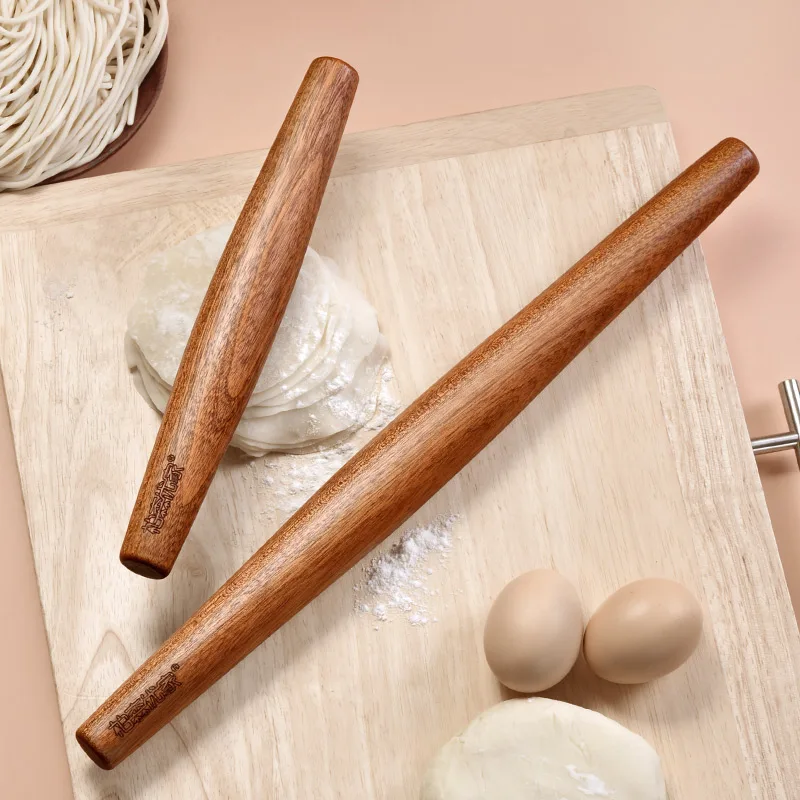 

Baking Rolling Pin Mahogany Large Household Two-pointed Dough Pastry Pizza Baking Accessories Tools Kitchen Supplie Dough Roller