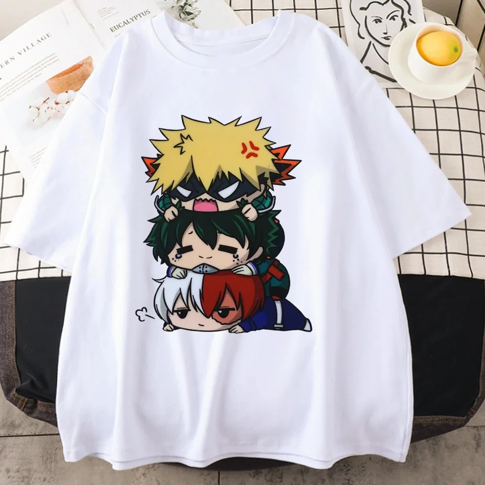 Cute Cartoon Print T-shirt Unisex Fashion Anime Harajuku T-shirt Summer Casual Personality Funny Round Neck T-shirt