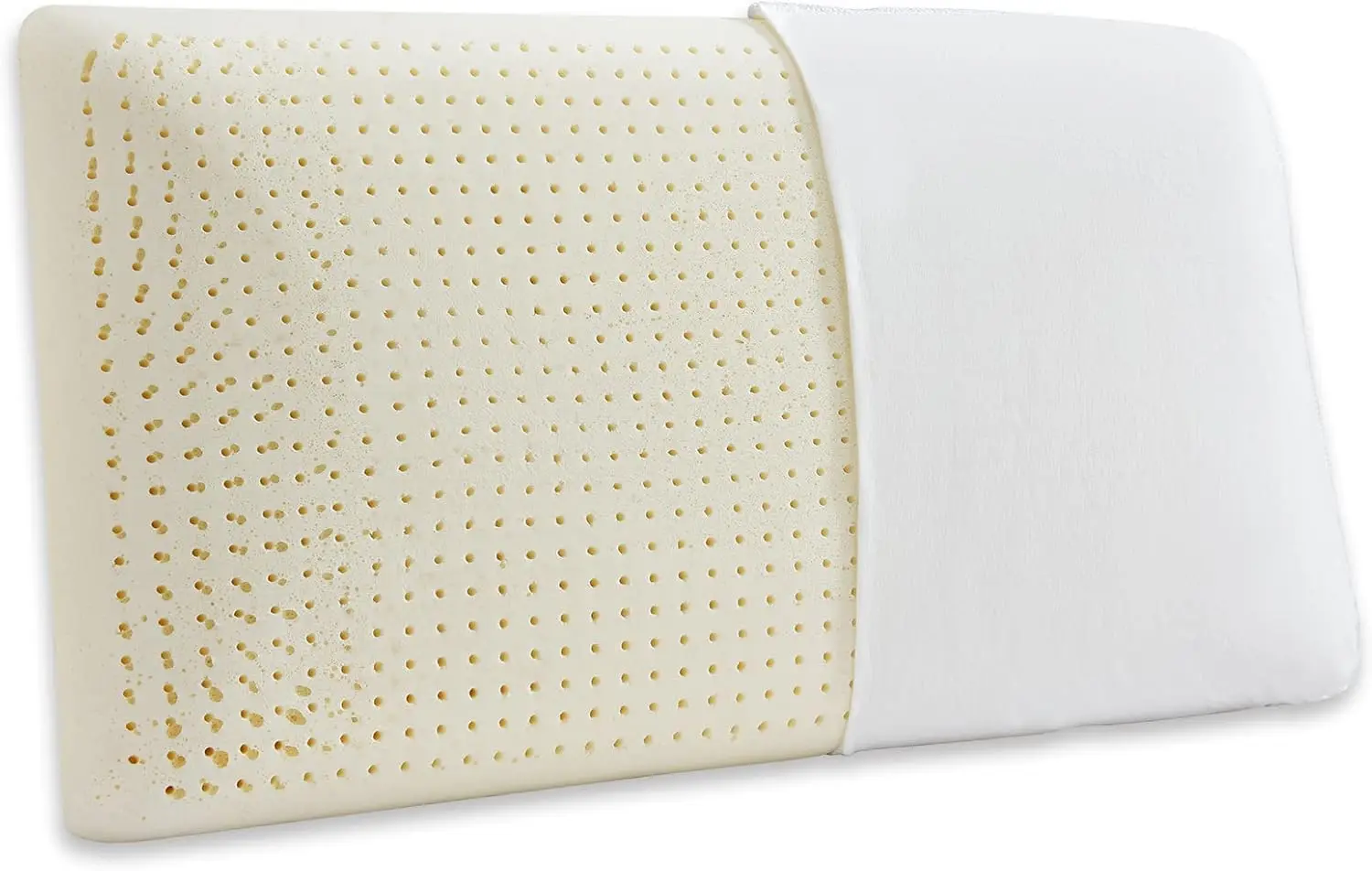 

100% Natural Talalay Latex Sleeping Bed Pillow - Luxury Soft Queen Size Pillow for Side, Back, and Stomach Sleepers - Removable