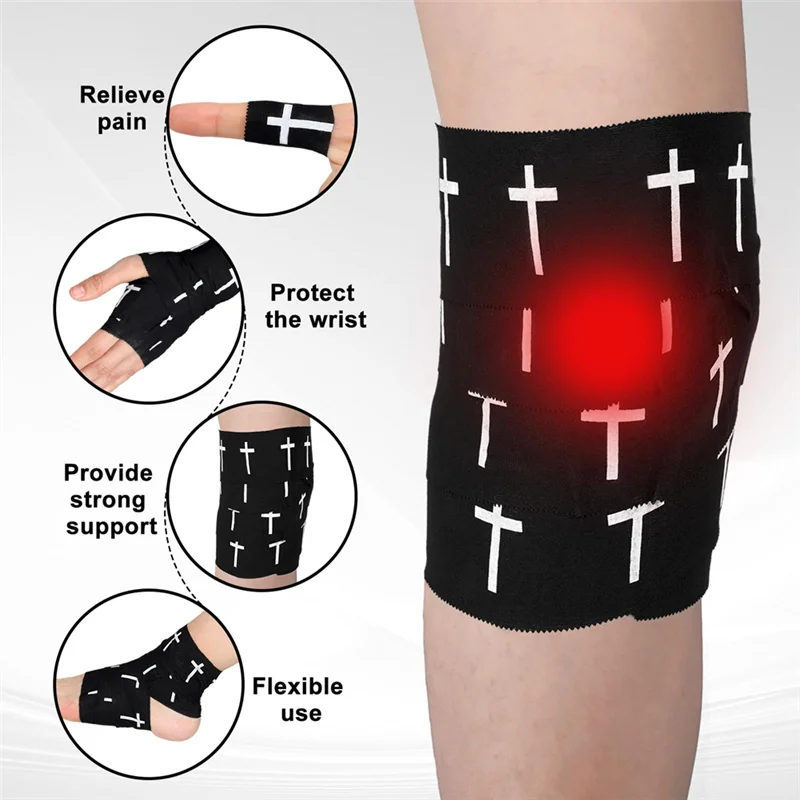 

Christian Athletic Tape 2 Roll 2IN X 23FT Cotton Sport Tape For Sports Tennis Boxing Athlete Wrist Ankle Support-ABJQ