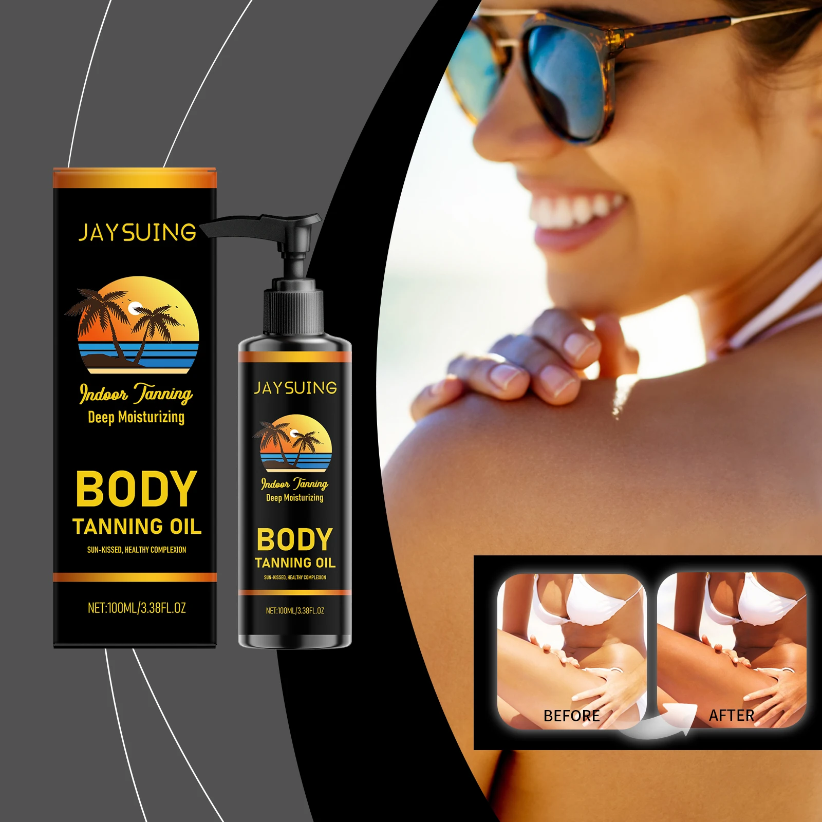 

Moisturizing Tanning Care Essential Oils Prevents Sunburn,dark Brown Body,bronzer,moisturizes Brightens,nourishes Skin Body Care