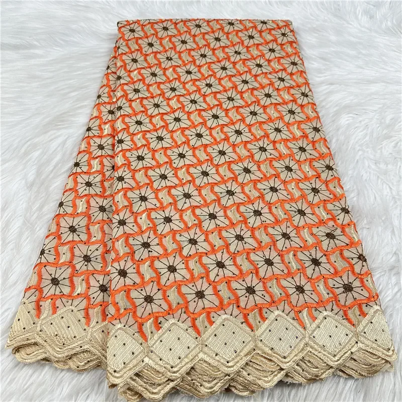 

5 ярдов с шарфом, швейцарская кружевная ткань, сухая кружевная вышивка, африканская 100% хлопчатобумажная ткань, швейцарская вуаль, кружево в Дубае, 18L191702