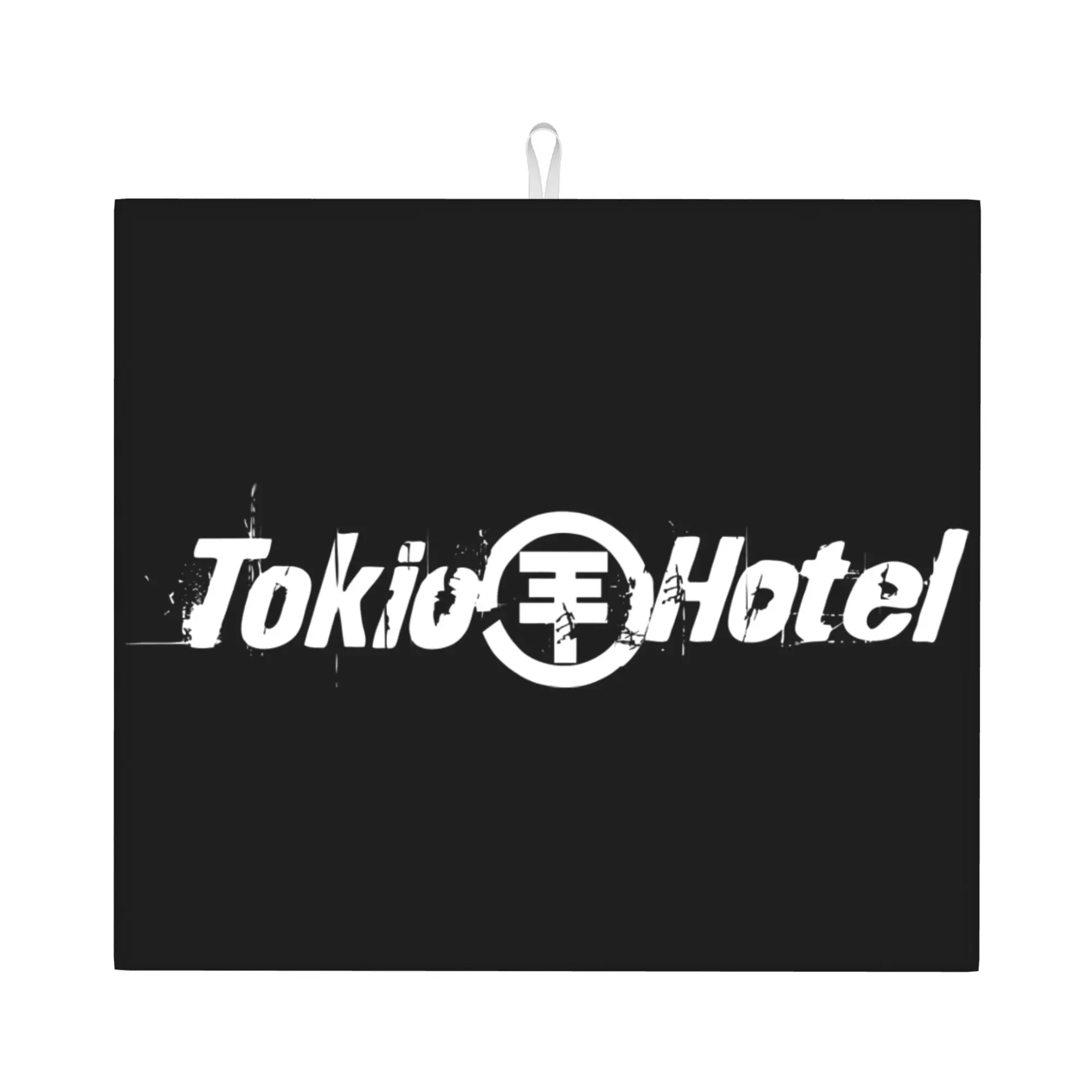 Drying Mat For Kitchen Tokio Hotels Logo Music Rock Band Barware Tableware Oil Proof Reusable  Washable Kitchen Sink Drying Pad