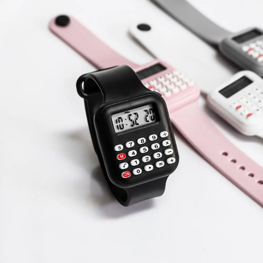 الإبداعية عرض التاريخ آلة حاسبة صغيرة ساعة متعددة الوظائف الكرتون الإلكترونية آلة حاسبة رقمية الرياضة الإلكترونية ساعة أطفال