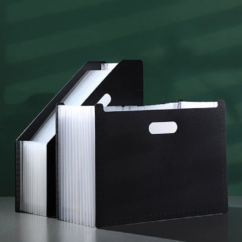 2Pcs Accordion Folder Document Organizer A4 File Folder 13 Pockets Expandable for Filling Test Papers Files Flash Cards