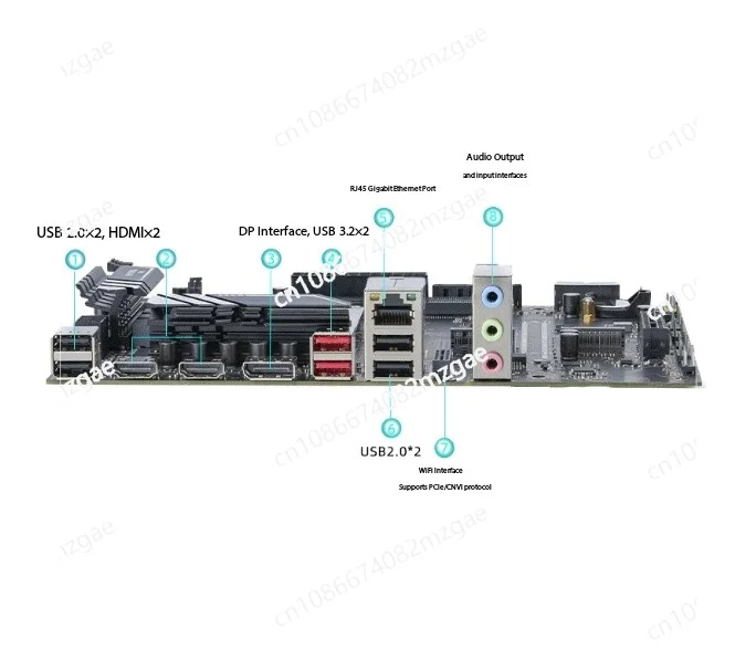 13th generation Q1HY motherboard CPU kit i9 13900 desktop computer DIY game office DDR5/Q1J0/i5/i7/i9 view 5