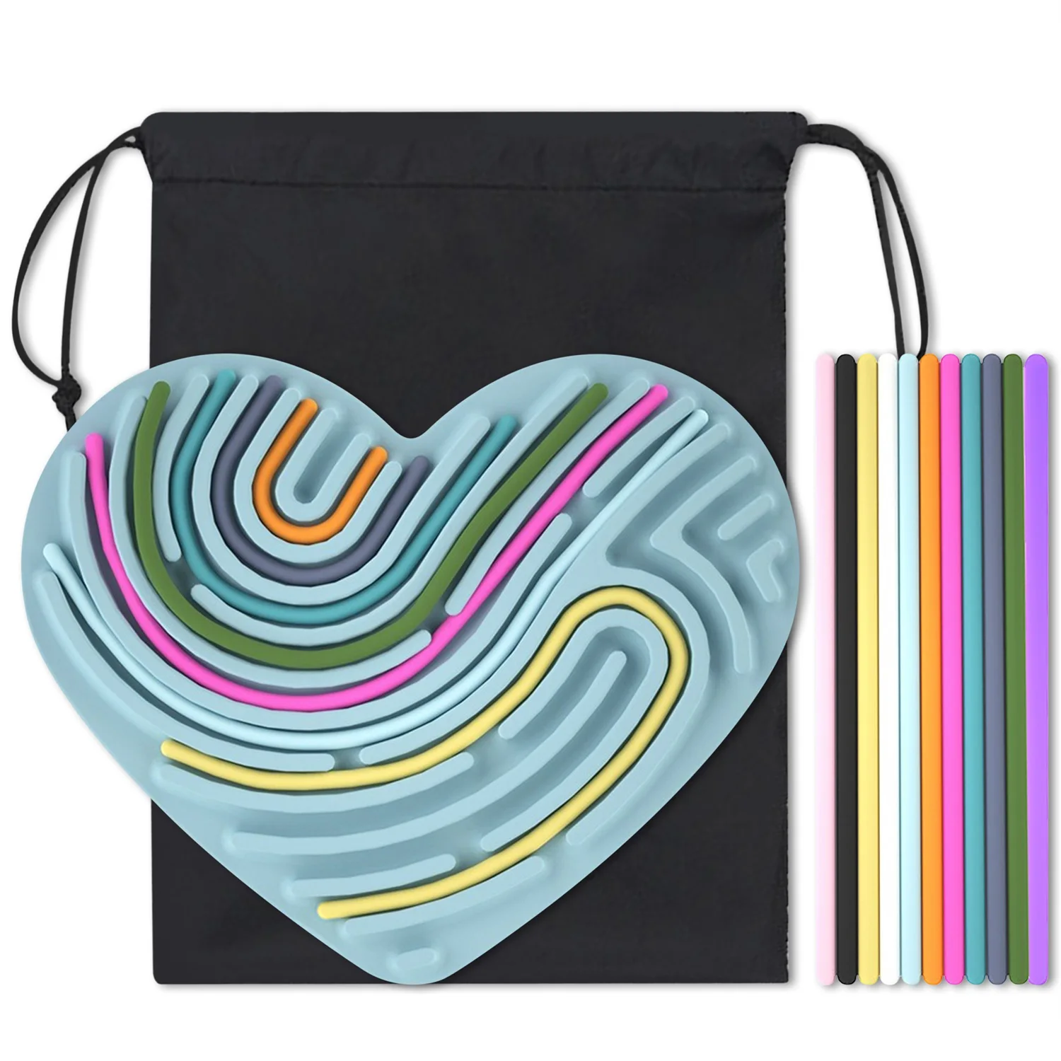 13 قطعة الحب الأزرق شكل نجمة مجلس الحسية الحسية تململ التوحد سيليكون تهدئة الأنشطة لمكتب النشاط الحد من التوتر #1