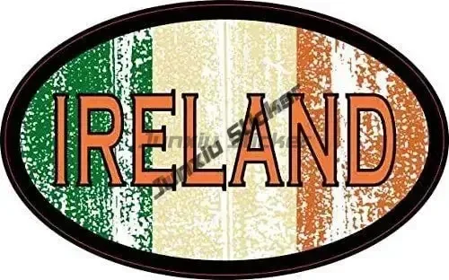 Irlanda tricolor trevo retro bandeira nacional escudo adesivo brasão de armas irlandês mapa vinil à prova de riscos pvc adesivo acessórios