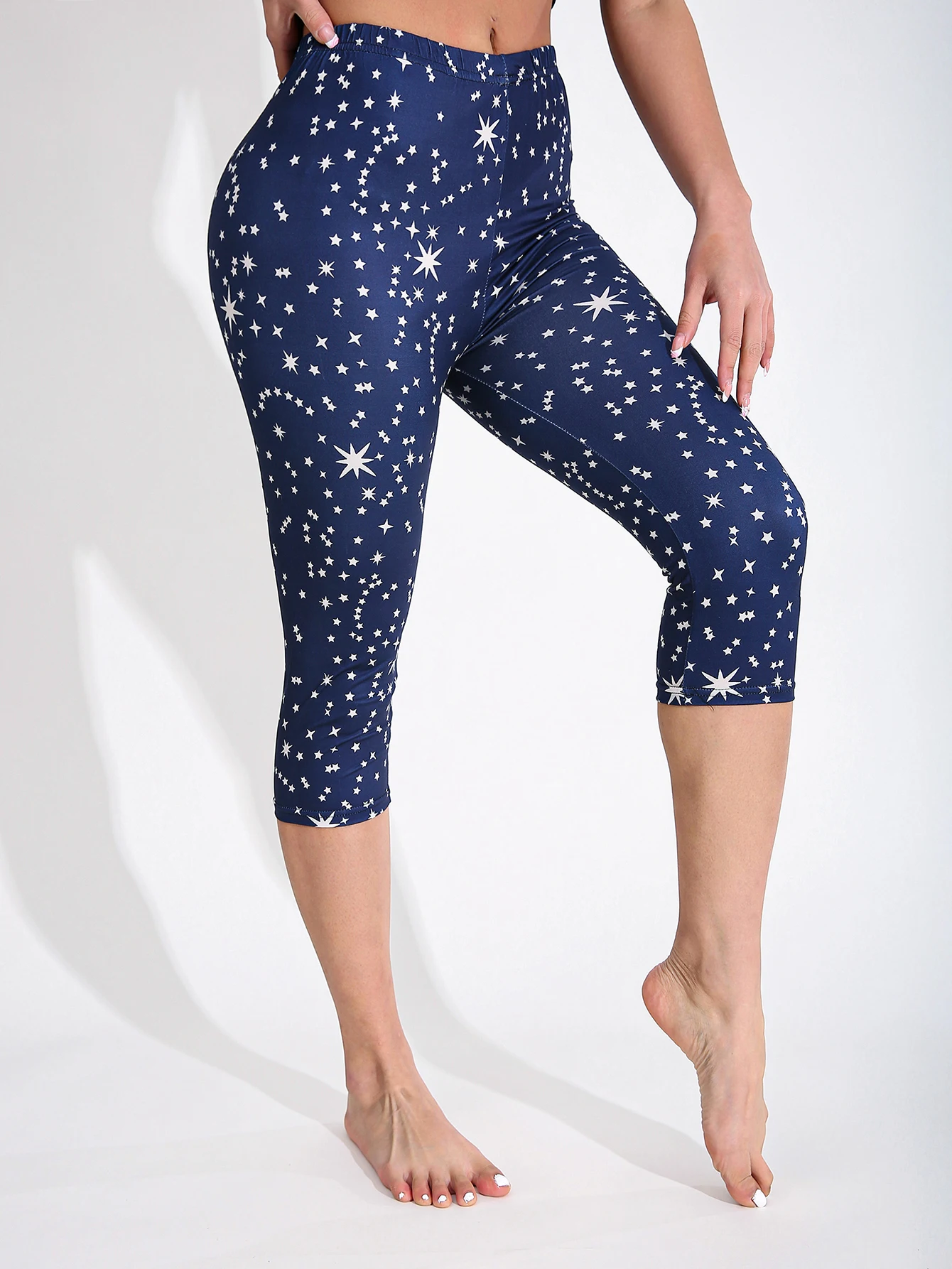 أزياء الربيع والصيف النجوم المرأة سبع نقاط مرونة عالية يغطي الرجل اللياقة البدنية ممارسة ملابس خارجية التخسيس اليوغا Pantsv
