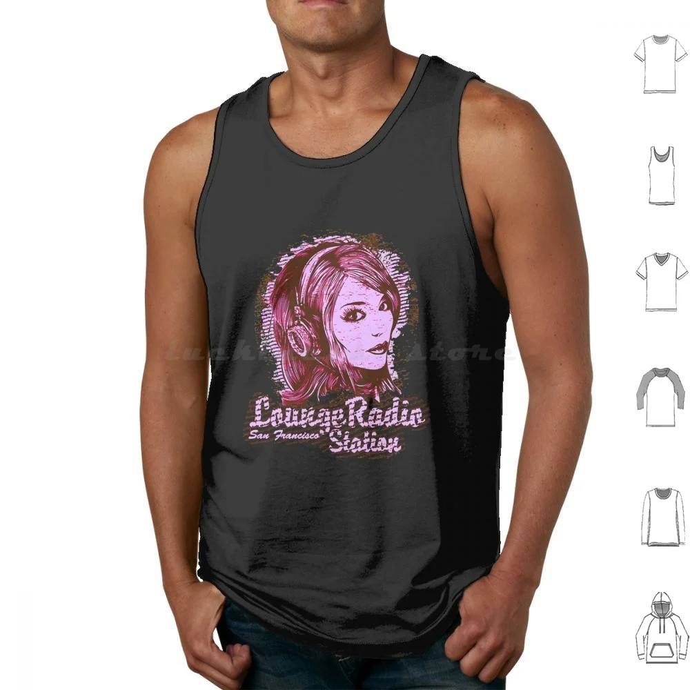 Lounge Radio Tank Tops Print Cotton Lounge Radio
