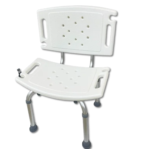 كرسي استحمام للحمام للعناية بالتمريض المنزلي مضاد للانزلاق لضبط الارتفاع للمعاقين