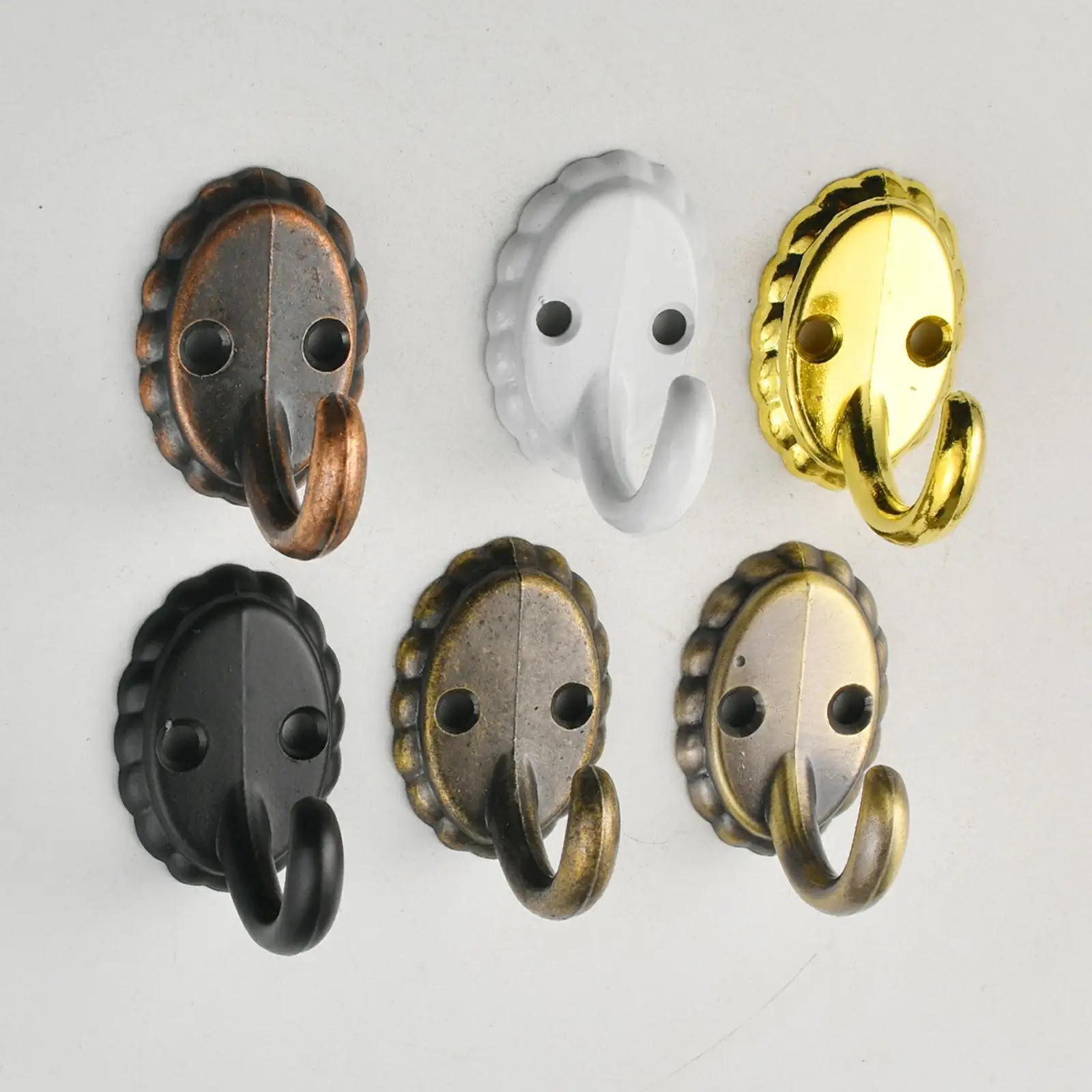 Cross-border single hook new Chinese simple modern antique European hook clothes wall hook bronze spray paint black manufacturer