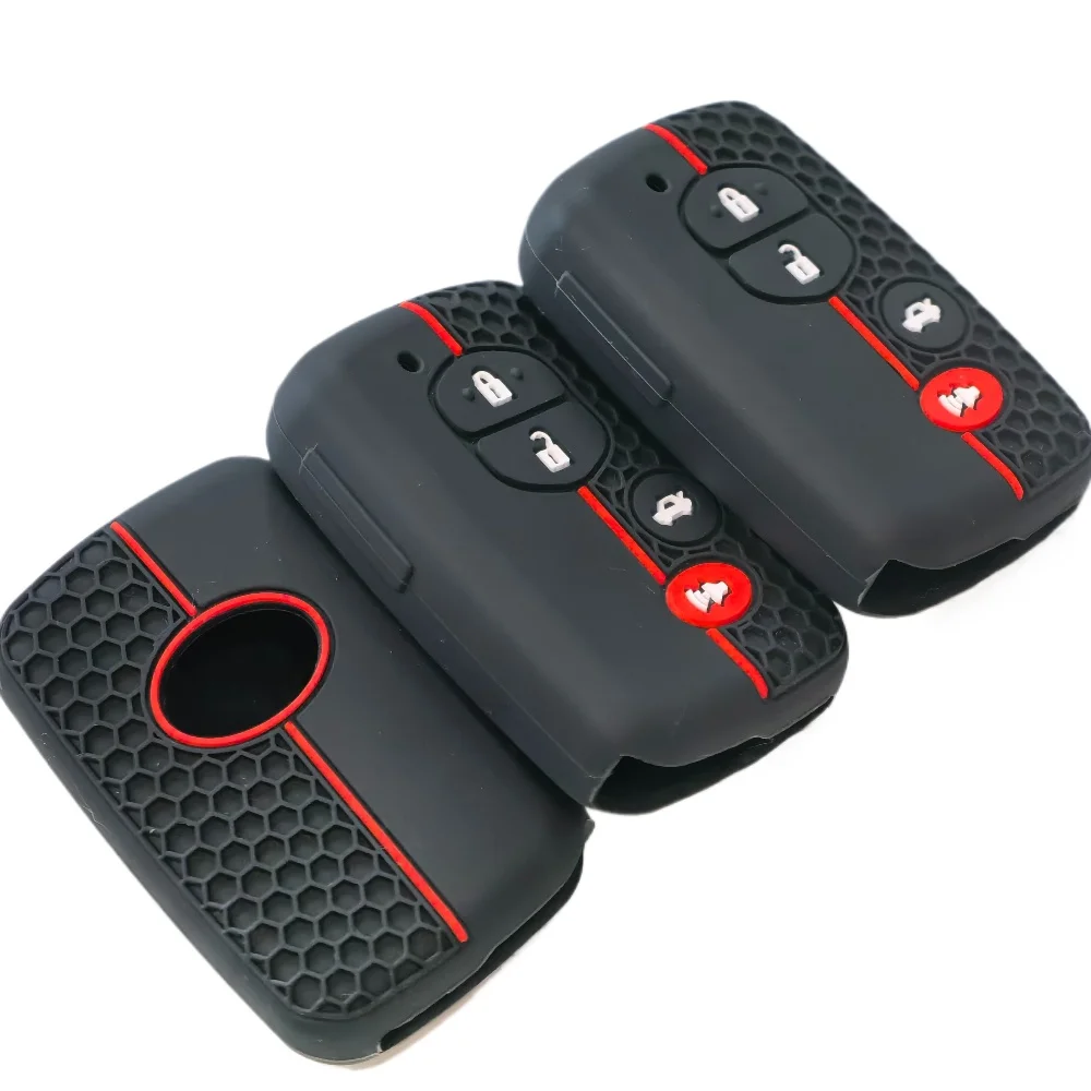 

Чехол для автомобильного ключа с 4 кнопками для Toyota Land Cruiser Prado Avensis IQ Corolla Prius Highlander Yaris, держатель для брелока без ключа