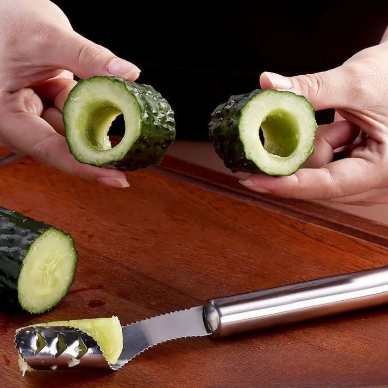 Multi-Purpose Stainless Steel Pepper Corer Tool Easy Bell Pepper & Tomato Seed Remover Essential Kitchen Gadget view 5