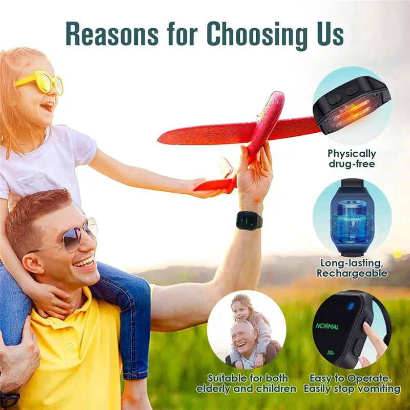 Electric EMS Sleep Aid Watch,Motion Sickness Bands Relieve Nausea Stress, Motion Sickness Bracelets Improve Sleep