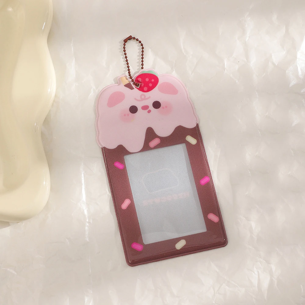 INS Cartoon Cake Photo Card Holder Pendant InsIdol Photo Protective Photo Display Sleeve Card Bag Bag Pendant Stationery image 6