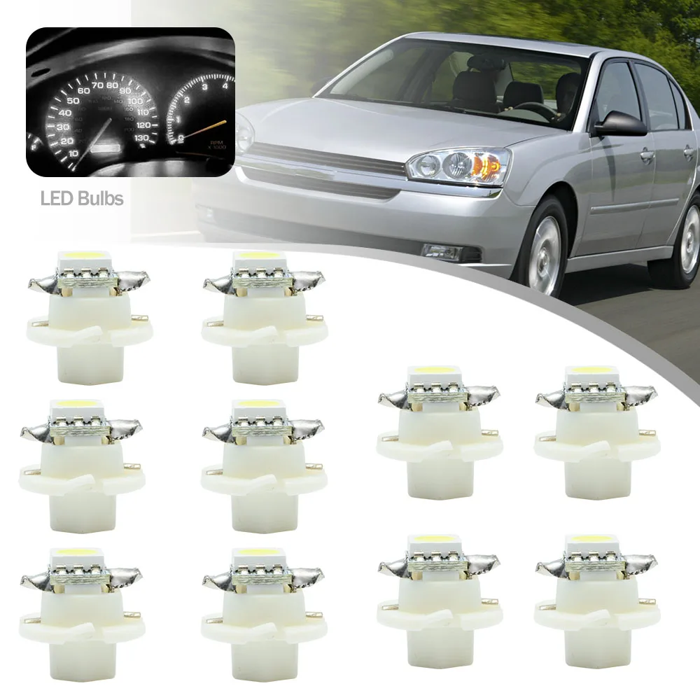 

10Pcs For Chevrolet Equinox 2005 2006 Malibu 2004 2005 2006 2007 Led Bulbs Car Speedometer Cluster Dashboard idiot backlight