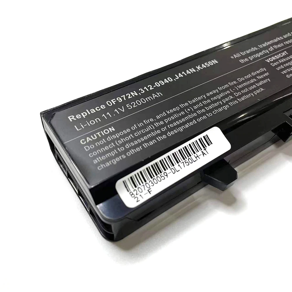 7XINbox 0F972N 312-0940 J414N K450N 11.1V 5200mAh Laptop Battery For Dell  Inspiron 1440 1750 Series Laptop Computer