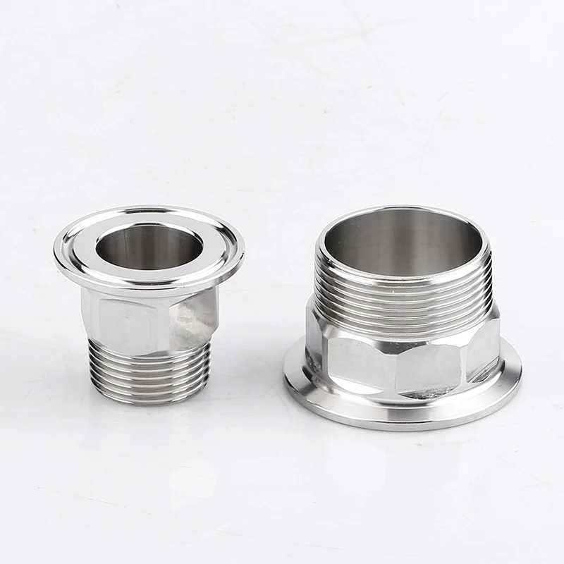 

BSPT 1/2“ 3/4“ 1” 1-1/4” 1-1/2” 2“ Stainless Steel 304 Sanitary Hexagon Male Threaded Ferrule Pipe Fitting Fit For Tri Clamp