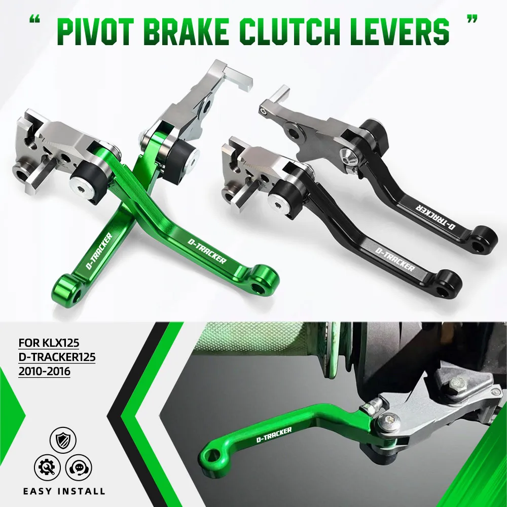 For Kawasaki KLX125 D-TRACKER125 2010-2016 Pivot Brake Clutch Levers Motocross Bike Parts Racing Brakes Handle Dirt Bike