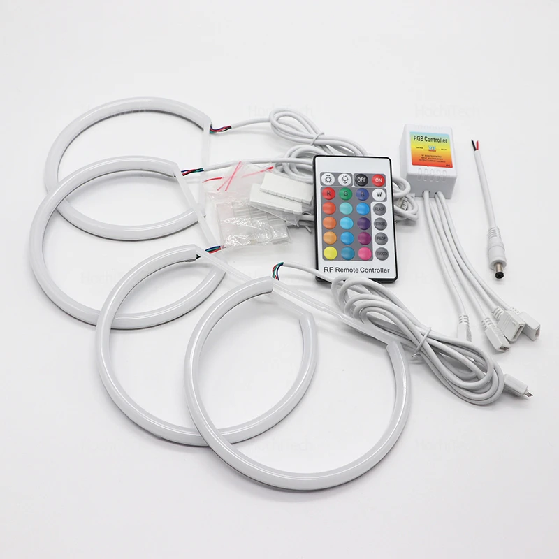 High Quality 16-Color Ultra Bright RGB Cotton LED Angel Eye Rings Daytime Light for Dodge challenger 2008-2014 Car Accessories