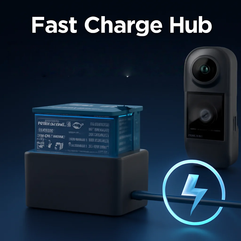 

Концентратор быстрой зарядки Insta360 X4 | Тройное зарядное устройство с быстрой зарядкой PD, интеллектуальным управлением питанием и защитой от перезарядки