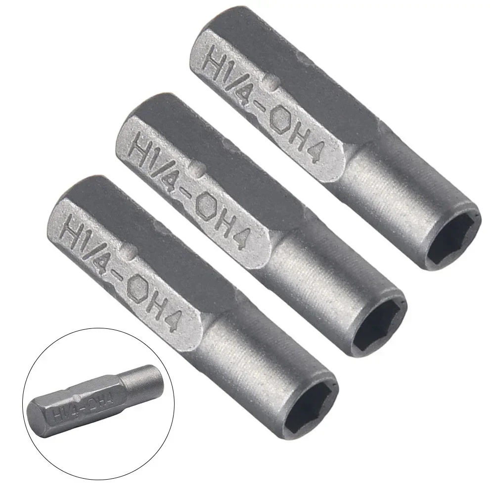 3PCS Precision Bit Holder Electric Screwdriver Hex 1/4 Inch Hex ShankTo 4mm Socket Driver Bit Adapter