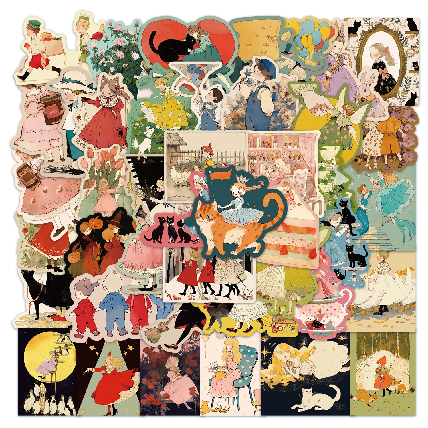 

50PCS Fairy Tale Stickers DIY Phone Case Laptop Water Cup Computer Toy Stickers