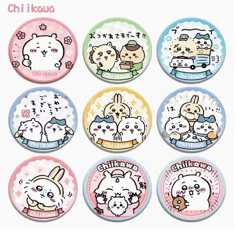 chiikawa jiikawa badge emoticon cute cartoon series surrounding high-definition tinplate laser 58mm badge