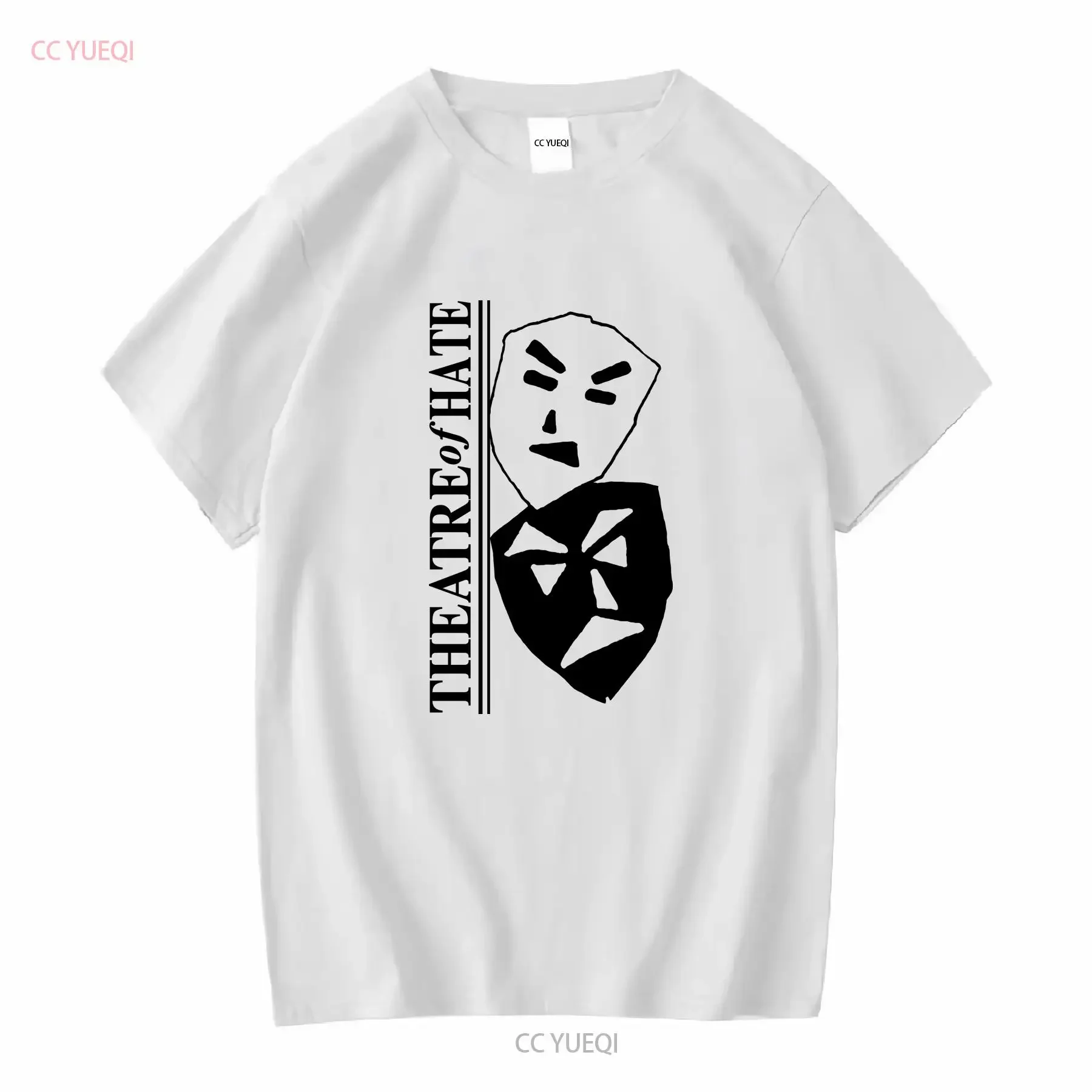 Theatre Of Hate „Masks“ Graues Retro-T-Shirt Mult Sex Neu 7 x Größen auf Lager Vintage Washed Fashion Atmungsaktiv Unisex Weich