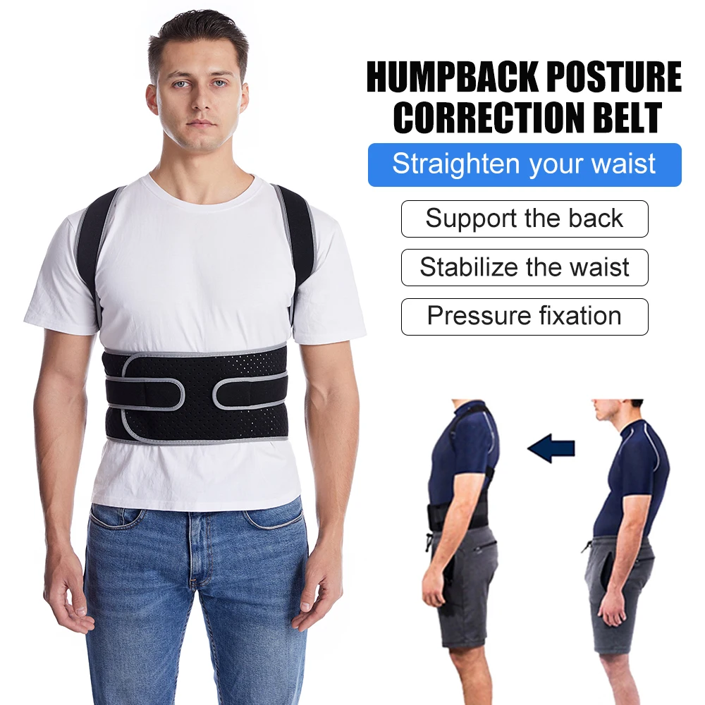 Adjustable Fully Back Posture Corrector Back Corset Straightener Shoulder Spine Lumbar Support Improve Posture Back Pain Relief