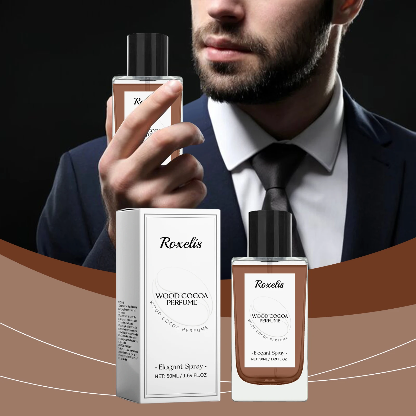 Cocoa Wood Eau De Parfum untuk pria Parfum, Parfum mitra intim Homme Cologne, Parfum tahan lama, Parfum tahan lama