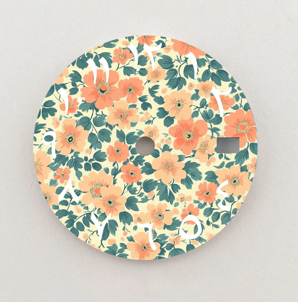 NH35 Dial 28.5mm Dial Creative Flowers Series Arabic Numeral Dial NH36 Dial High-Quality Dial Fit NH35/36 Movement Custom LOGO