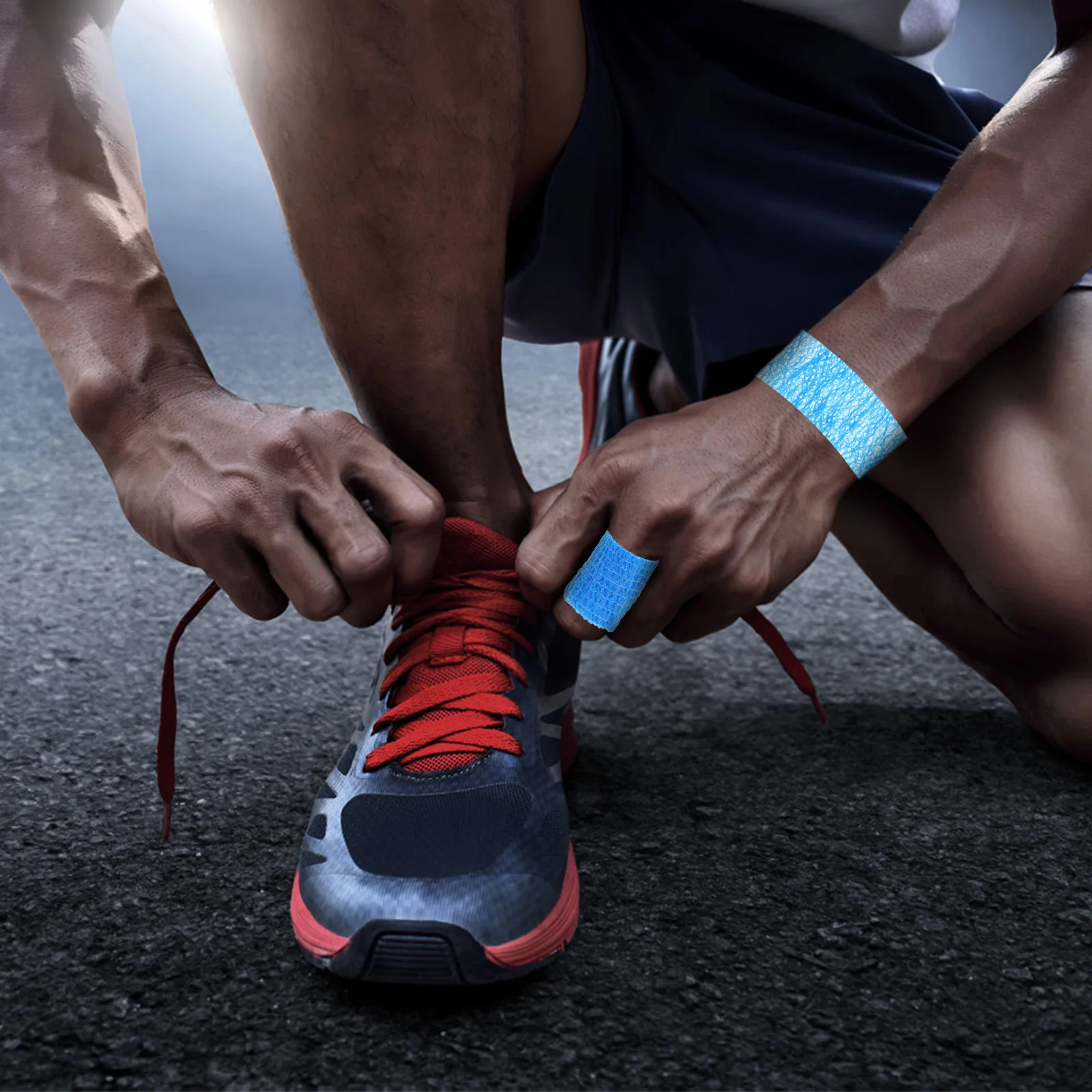 

1 Roll Self Adhesive Sports Finger Bandage Elastic Wrap Tape Breathable Cohesive Athletic Tape for Wound Care Wrap