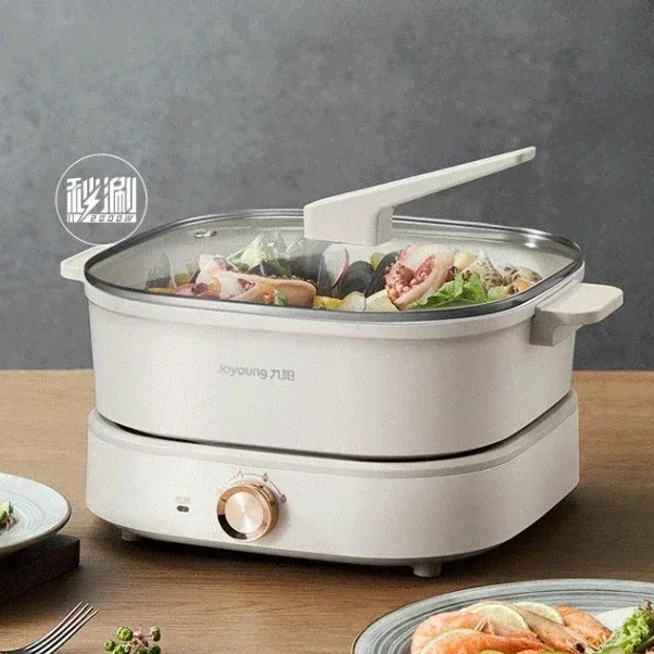 JOYOUNG Electric Hot Pot Household Multifunctional Mandarin Duck Split Type Large Capacity Electric Fry Pot 220V Electric Cooker