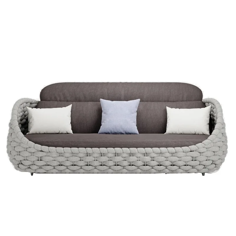 

Outdoor villa courtyard sofa garden balcony rope weaving sofa coffee table furniture combination hotel terrace sofa set