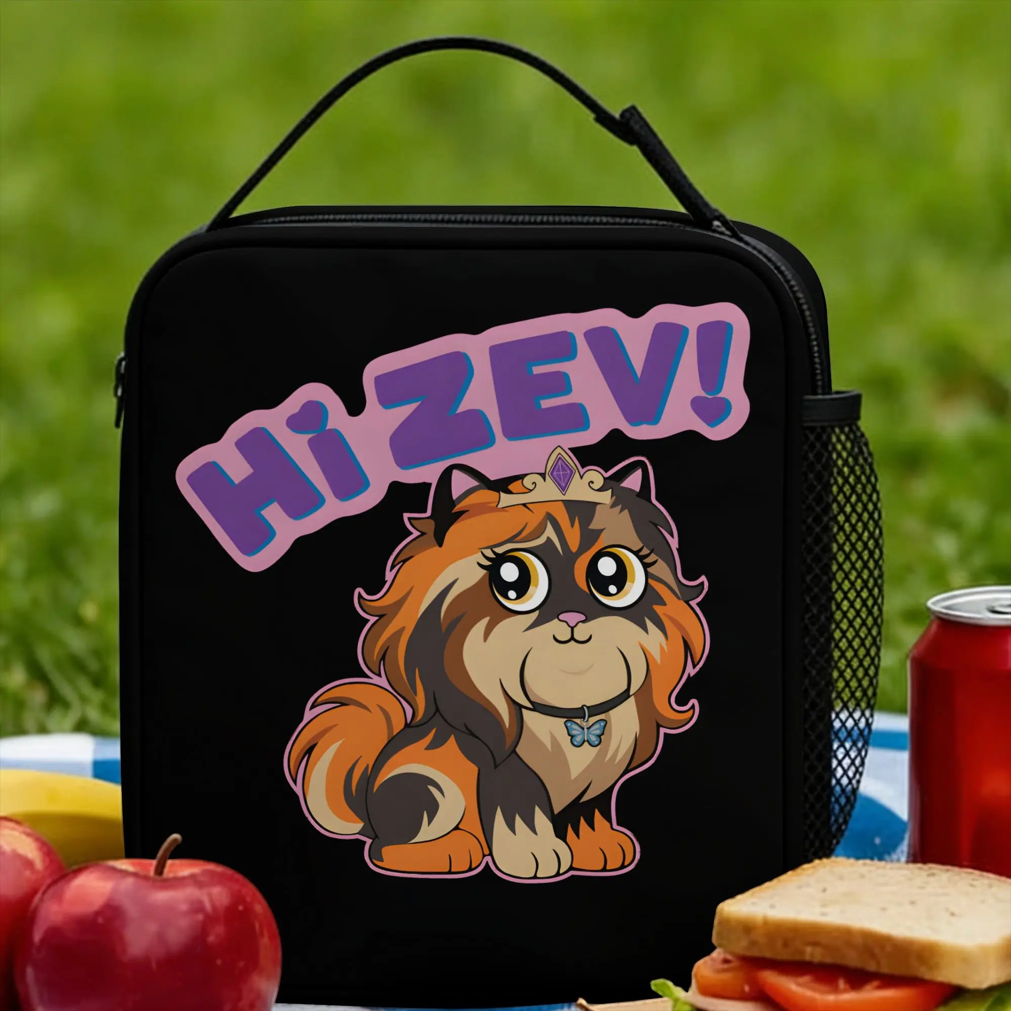 Dungeon Crawler Carl Lunch Bag Hi Zev! Picnic Lunch Box For Women Kawaii Thermal Tote Handbags Waterproof Portable Cooler Bag