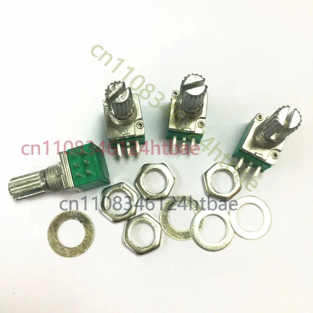 RK097G 10K B10K 100K B100K 20K B20K 5K B5K 50K B50K 15mm 6PIN sealing potentiometer R09 B10K B5K Double Rotary Potentiometer