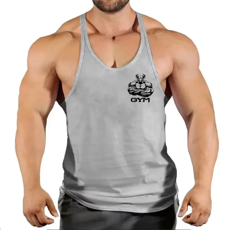 Macho Man Tank Top 100%Cotton Vest Men's Weightlifting Sessions Quick - Dry Sleeveless Singlets Fitness Muscle Building Top