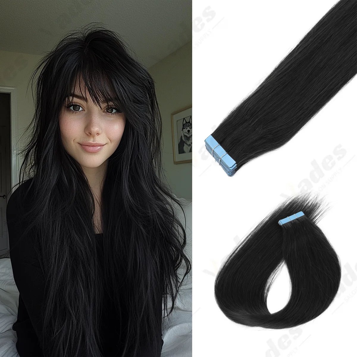 Extensions de cheveux à bandes adhésives en PU sans couture pour femmes, extensions de cheveux humains à bandes adhésives, extensions Remy à bandes adhésives, Skin Weft