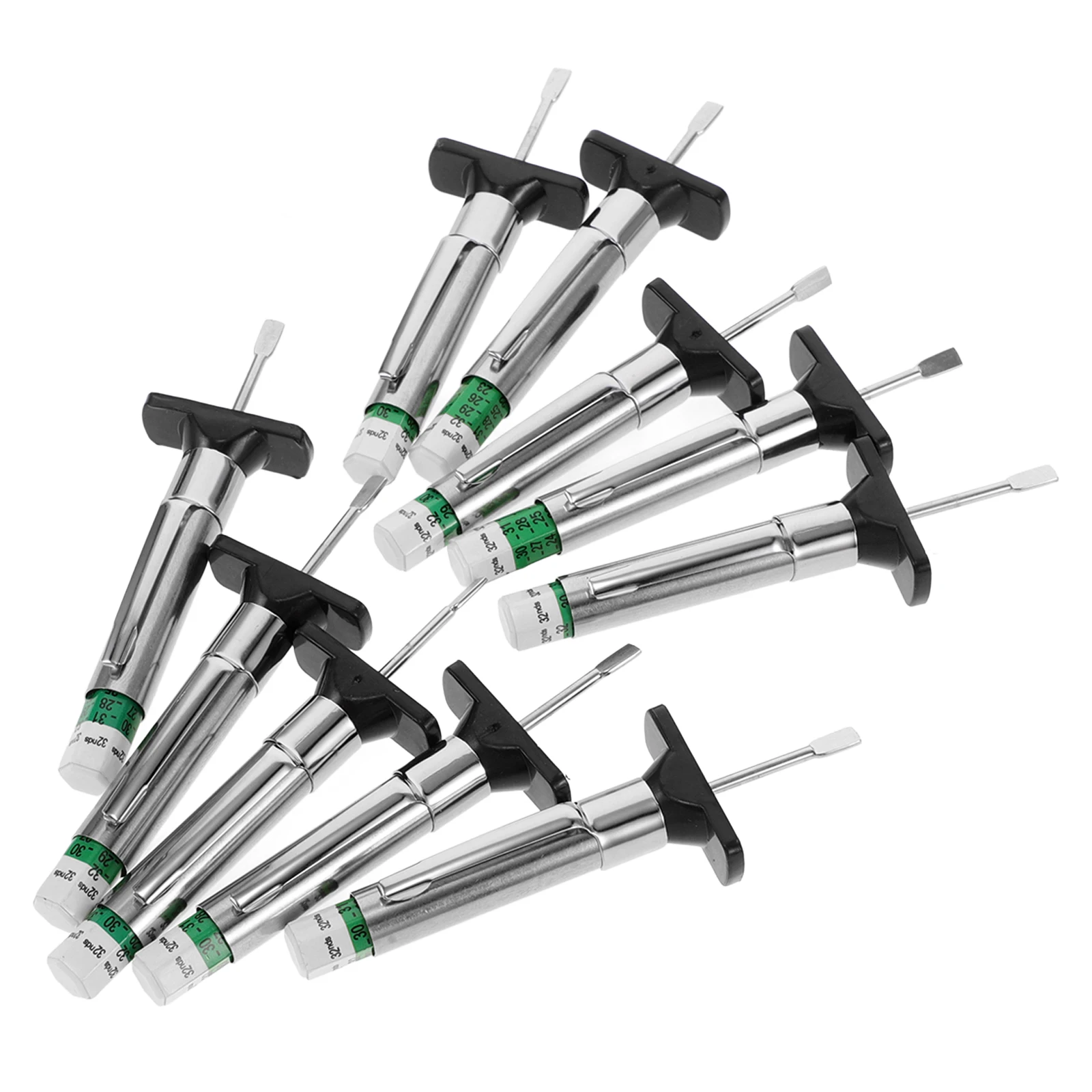 

10 шт., измеритель глубины протектора шин, профессиональный измеритель индикатора износа, точный прибор для проверки глубины протектора, безопасное измерение состояния вождения