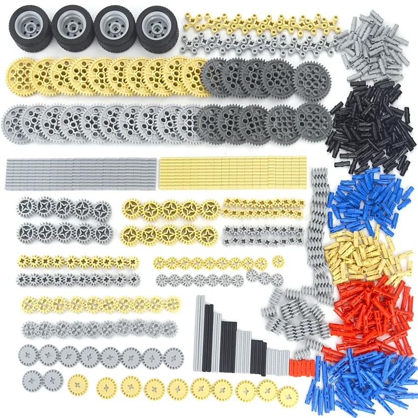 

Building Blocks Technical Parts 650PCS MOC Parts Gear Cross Axles Pin Car Train Wheels Truck Accessories Set Connector Brick Toy