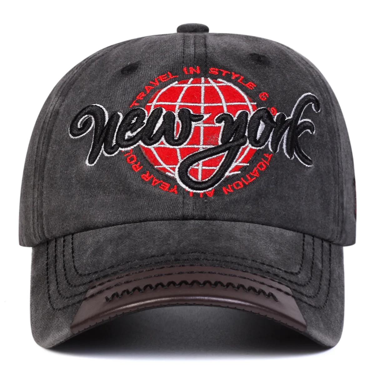 Verstellbare Retro-Baseballkappen für Herren und Damen für Frühling und Sommer, bestickte Entenschnabelkappen mit Buchstaben, vielseitig einsetzbar für Co