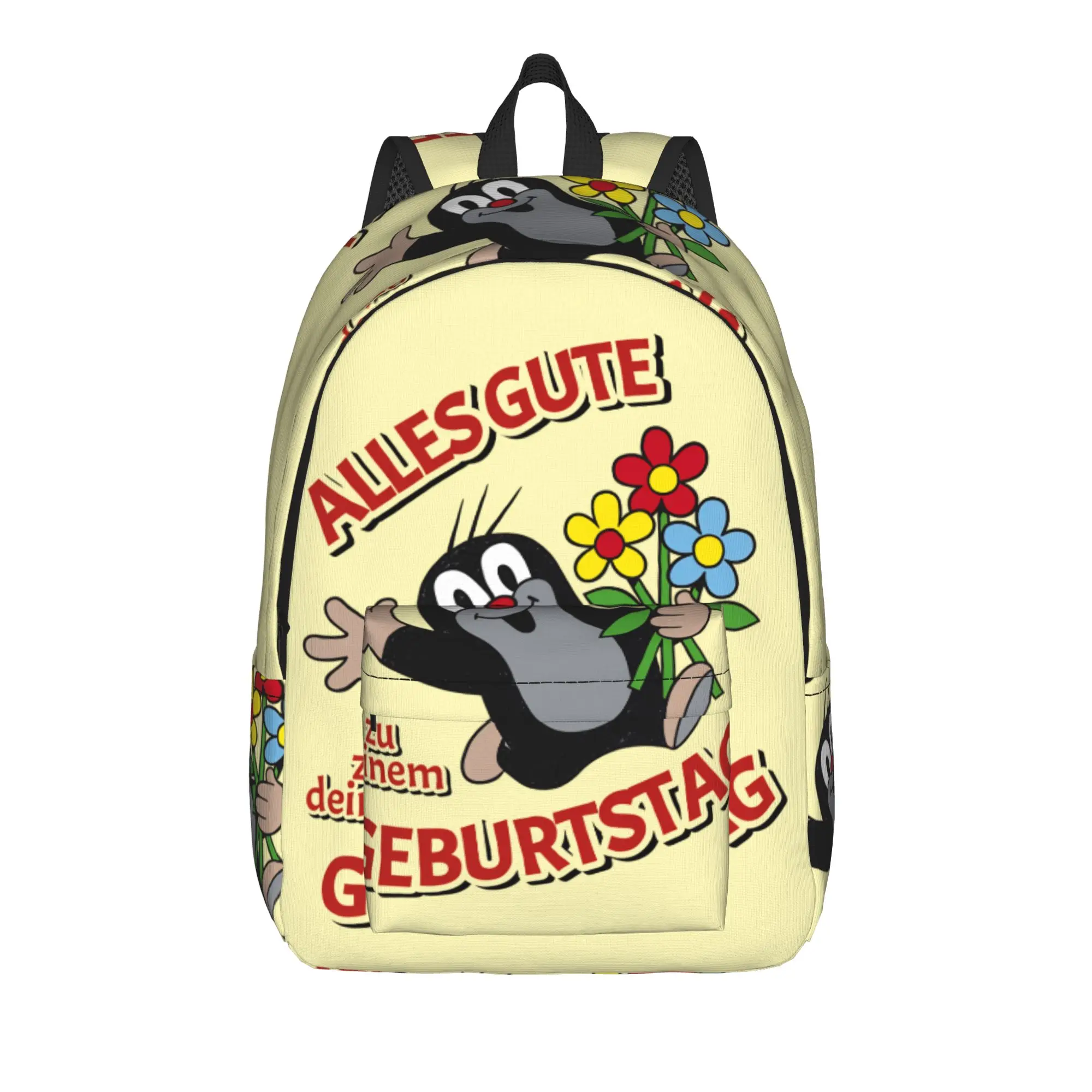 

The Little Mole Krtek Cartoon Backpack for Men Women Cool High School Work Daypack Alles Gute Laptop Shoulder Bag Gift